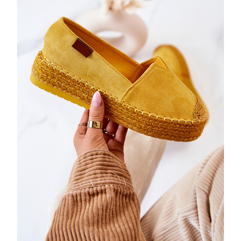 FB2 Lesley Yellow Suede Slip On Espadrilles sárga 1