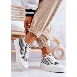 FB2 Alacsony Cipők A Platformon Fekete-fehér Mischa 2