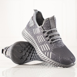 TRENDI Könnyű férfi sportcipő szürke 1