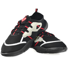 Aqua-speed strandcipő fekete, szürke és piros 19A 1