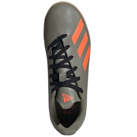 Adidas X 19.4 In Jr EF8379 futballcipő a szürke árnyalatai 1
