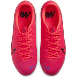 Nike Mercurial Vapor 13 Academy FG / MG Jr AT8123-606 futballcipő piros narancs és vörös 1