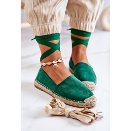 FB1 Kötött velúr Espadrilles Dark Green Ismann zöld 1 FB1 Kötött velúr Espadrilles Dark Green Ismann zöld 1