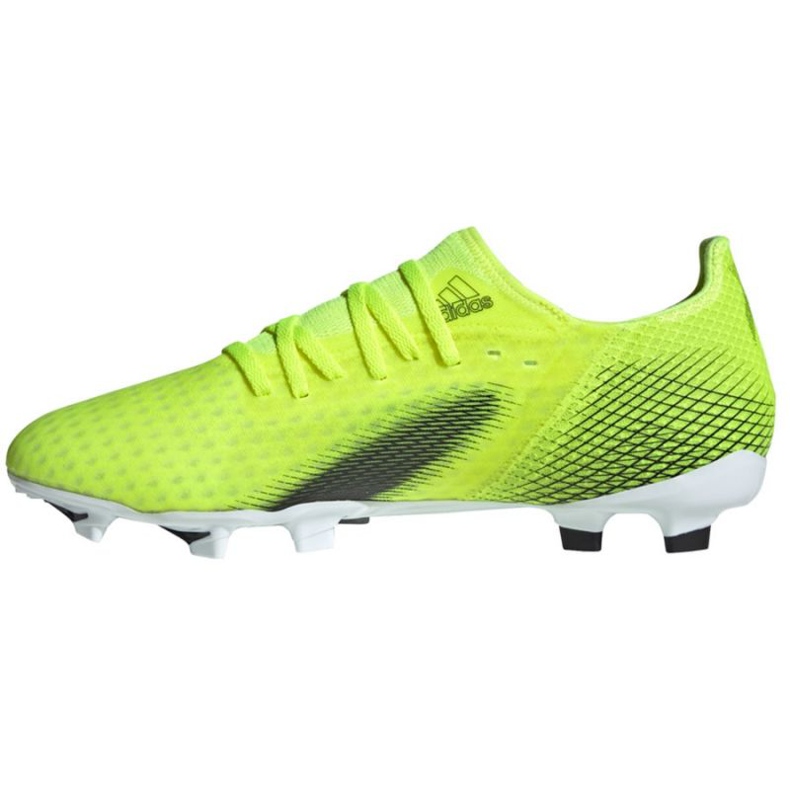 Adidas X Ghosted.3 Fg M FW6948 futballcipő fehér, sárga-zöld neon zöld 2