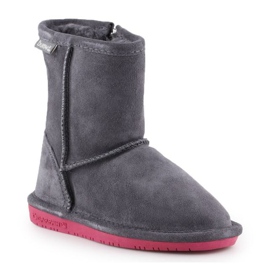 BearPaw Emma Toddler Zipper 608TZ-903 Charcoal Pomberry téli csizma szürke 1