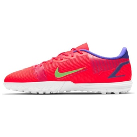 Nike Vapor 14 Academy Tf Jr CV0822 600 futballcipő piros narancs és vörös 1