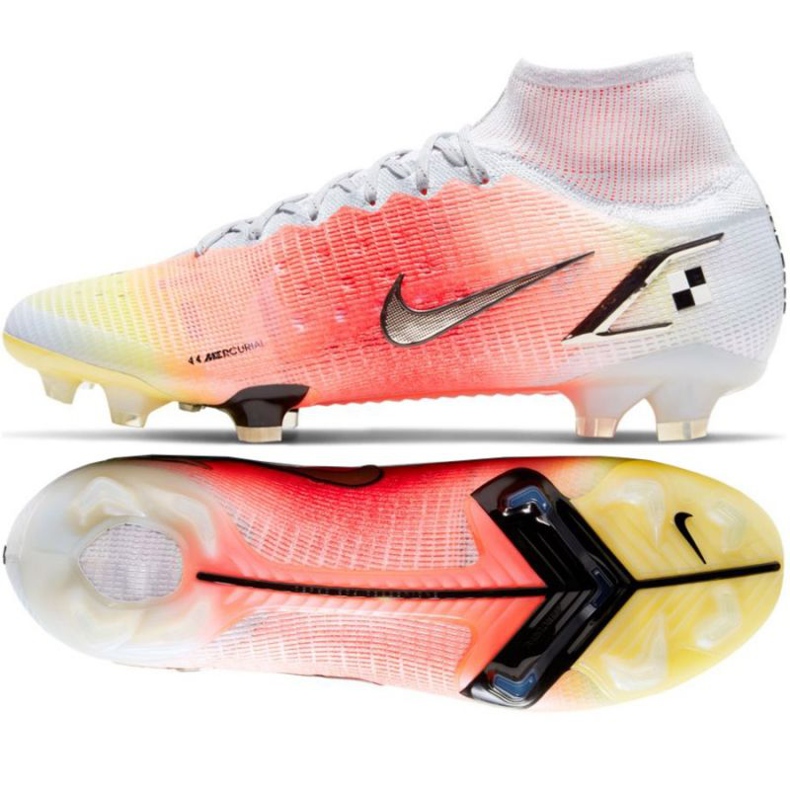 Nike Mercurial Superfly 8 Elite Mds Fg M CV0959 108 futballcipő piros, fehér, narancssárga narancs és vörös 1
