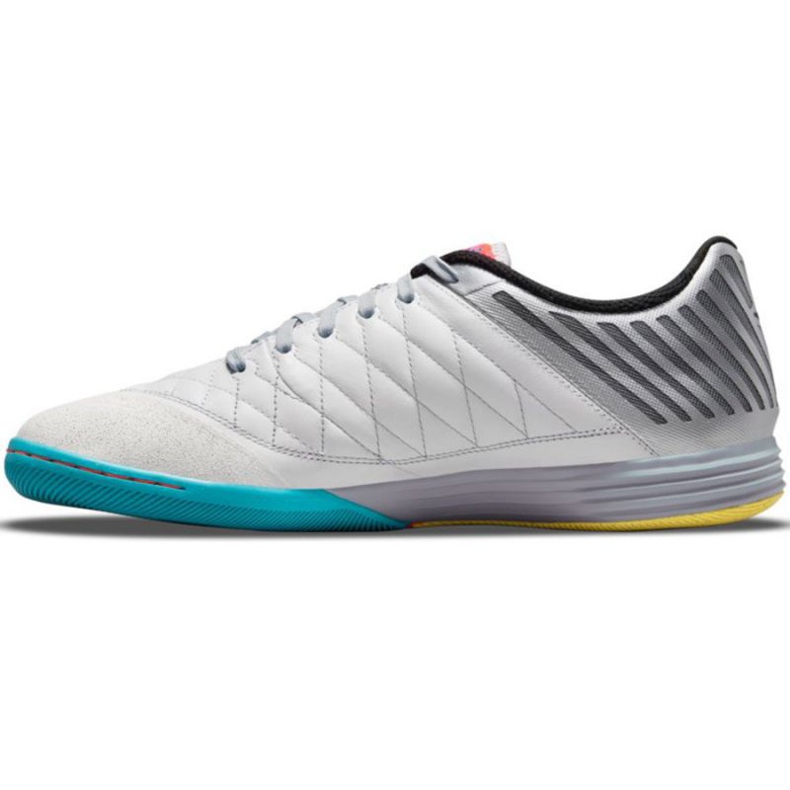 Nike Lunar Gato Ii Ic M 580456 167 futballcipő fekete, fehér, szürke / ezüst fehér 1
