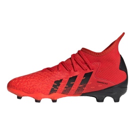 Adidas Predator Freak.3 Fg Jr FY6282 futballcipő piros narancs és vörös 1