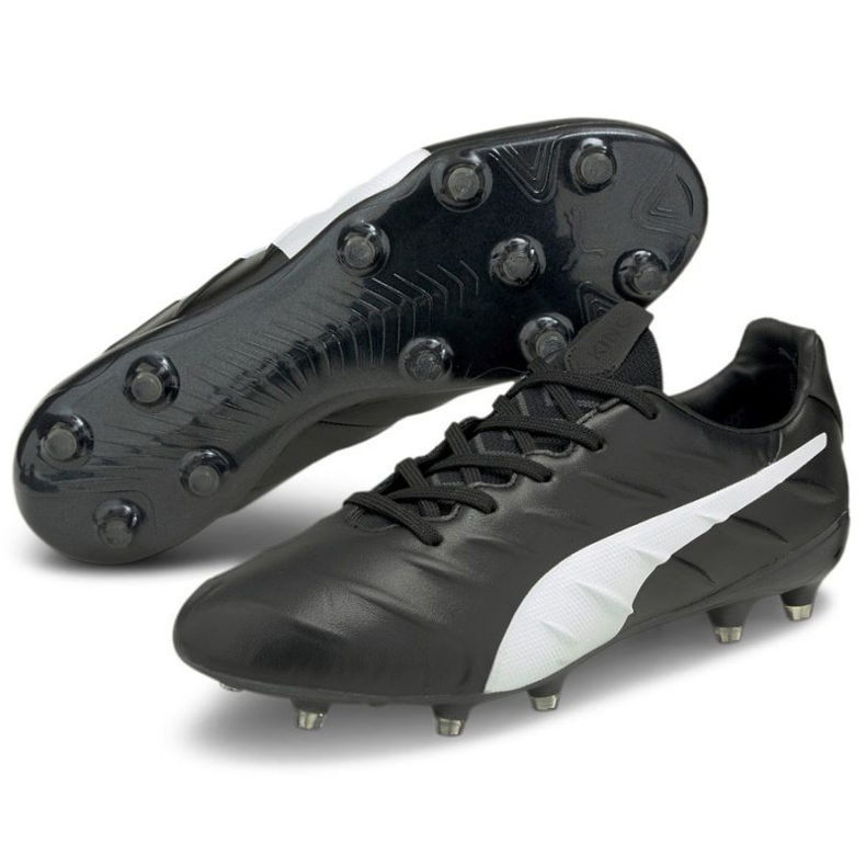 Puma King Platinum 21 FG/AG 106478 01 futballcipő fekete fekete 1