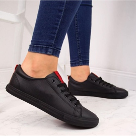 Big Star DD274687 fekete eko bőr tornacipő 2