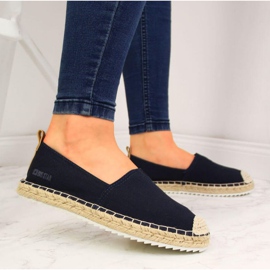 Textil espadrillák Big Star W HH274500 sötétkék bézs 2