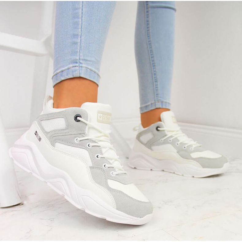 Cipők a platformon Big Star W GG274643 fehér 2