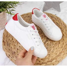 Alacsony ökobőr cipők Big Star Jr DD374134 fehér barna 1