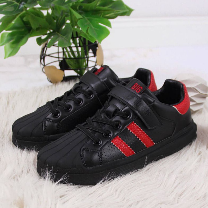 Tépőzáras sportcipő Big Star Jr GG374022 fekete fehér 2