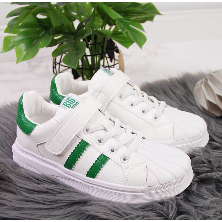 Tépőzáras sportcipő Big Star Jr GG374019 fehér barna 2