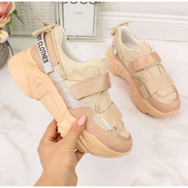 Navy Dot W WOL10 bézs színű cipők 1