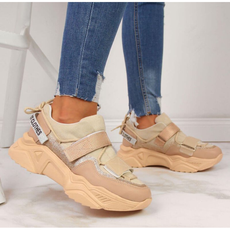 Navy Dot W WOL10 bézs színű cipők 2