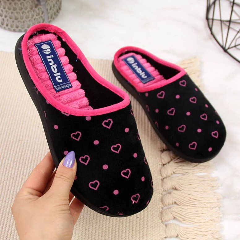 Otthoni papucs W Inblu ARC5 fekete rózsaszín 1