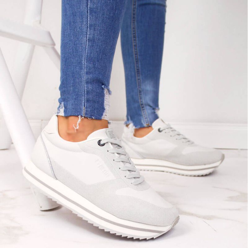 Cipő a platformon Big Star W II274216 fehér 2