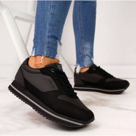 Fekete sportcipő a Big Star W II274217 platformon 2