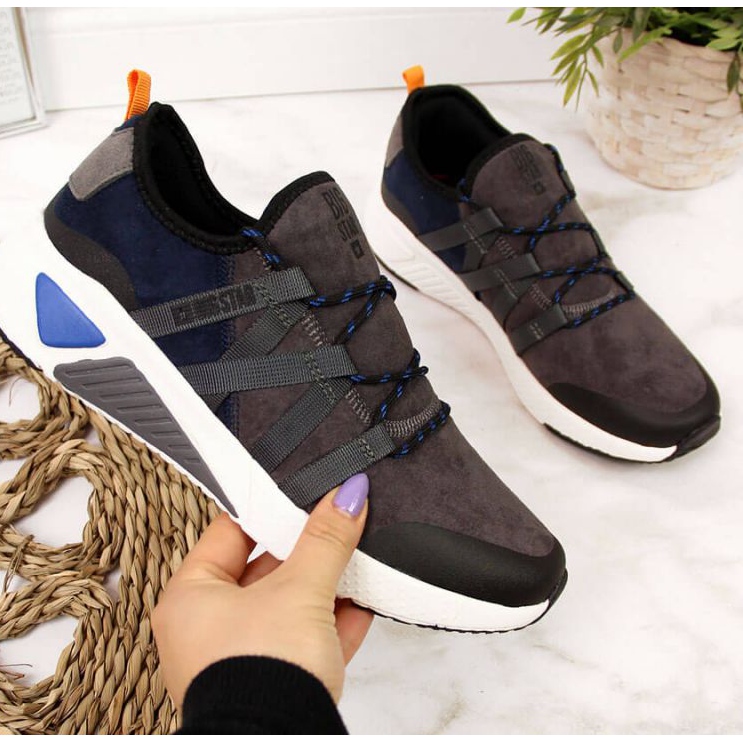 Szürke Big Star W II274309 bőrcipő 1