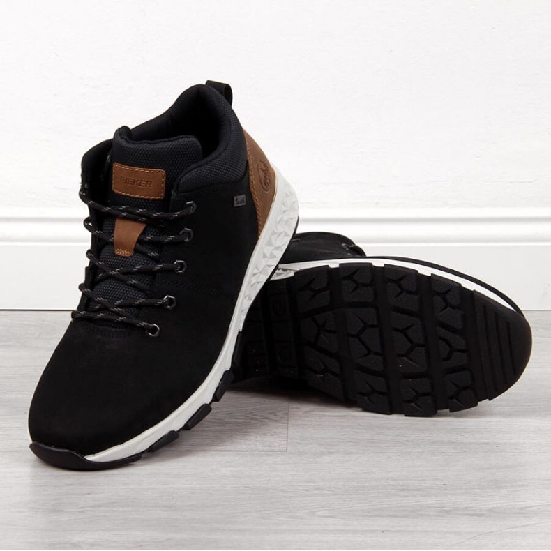 Bőrcipő Rieker M B6740 fekete 1