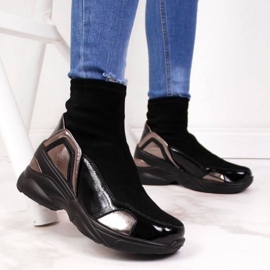 Fekete ék cipő T.Sokolski W SCA140 2