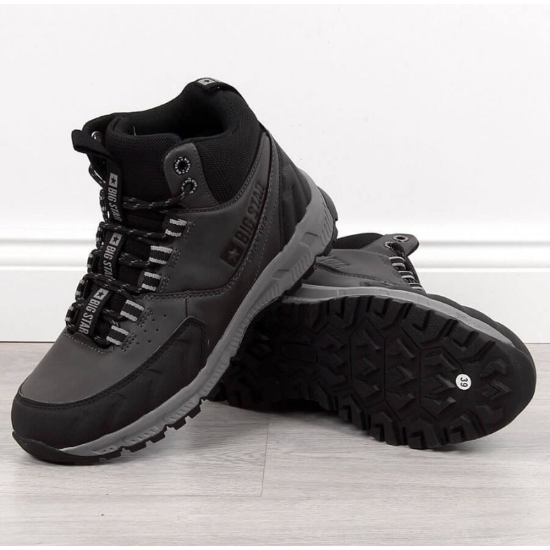 Szürke túracipő Big Star Jr. INT1622B fehér 1 Szürke túracipő Big Star Jr. INT1622B fehér 1