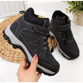 Fekete túracipő Jr EVE321A fehér 1