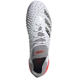 Adidas Predator Freak.1 Fg LM FY6263 futballcipő fehér, fehér, szürke / ezüst fehér 1