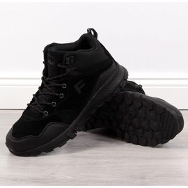 Bőr férfi túracipő Filippo M PAW294A fekete 1