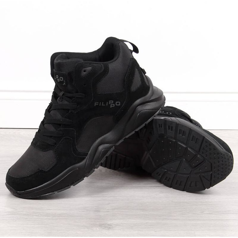 Fekete Filippo M PAW305 magas tornacipő 1