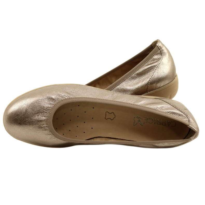 Caprice Balerina Taupe Metallic 9-22161-28 bézs sokszínű aranysárga 7