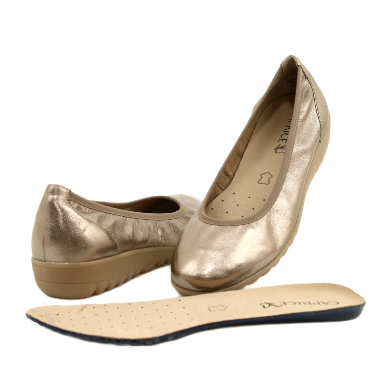 Caprice Balerina Taupe Metallic 9-22161-28 bézs sokszínű aranysárga 11