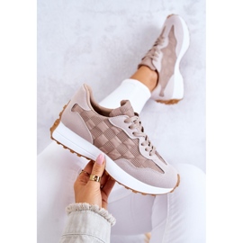 Klasszikus sportcipő Bézs Patrice megkötve 1