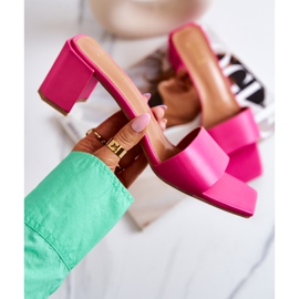 FJ1 Bőr Papucs Sarkon Pink Netty rózsaszín 1
