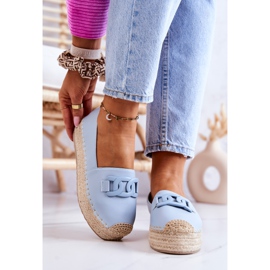 FB2 Klasszikus espadrillák a kék Julianne platformon 2