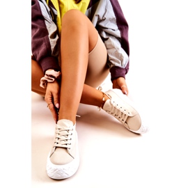 PS1 Cipők Egy Masszív Platformon Világos bézs Suzane 3