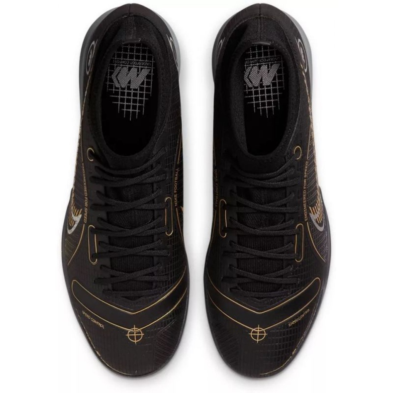 Nike Mercurial Superfly 8 Academy Ic M DJ2875 007 futballcipő fekete fekete 1