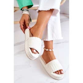 FJ1 Papucs Papucs Világos bézs Lilly Platformon 1