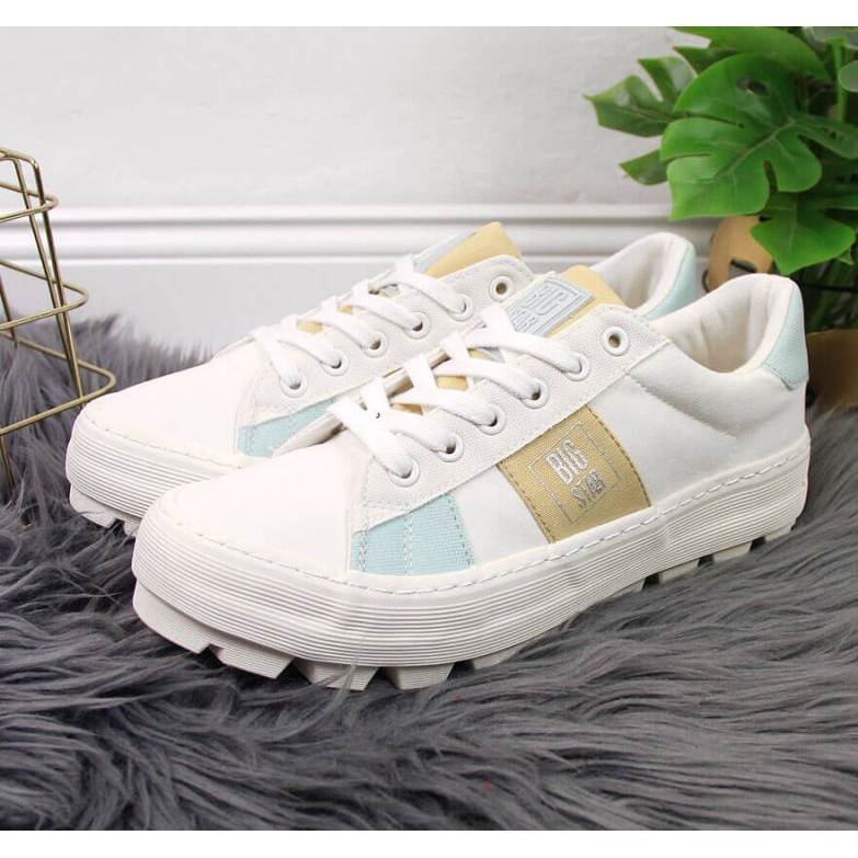 Textil tornacipő a Big Star W JJ274480 platformon fehér 2