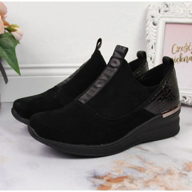 Bőr tornacipő éken Filippo W PAW253A fekete 2