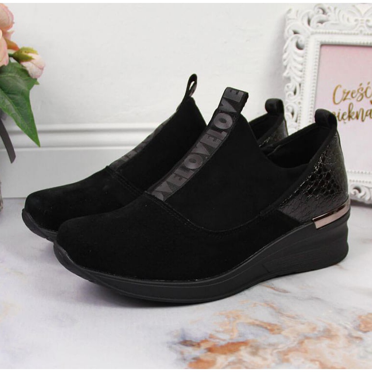 Bőr tornacipő éken Filippo W PAW253A fekete 2