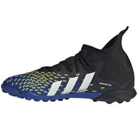 Adidas Predator Freak.3 Tf Jr FY0624 futballcipő fehér, sötétkék, fekete fekete 1