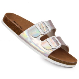 Csatos papucs Big Star W HH274895 ezüst 1