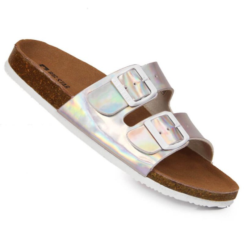 Csatos papucs Big Star W HH274895 ezüst 1