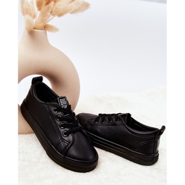 Bőr tornacipő Big Star JJ374025 fekete 2