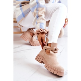 FB2 Velúr Csizma Egy Vágott Bézs Kirsten 1