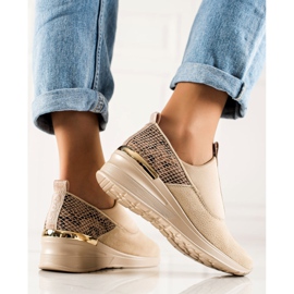 Filippo Csúszós bőr cipők bézs barna 1